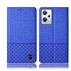 Cloth Case Stands Flip Cover H13P for OnePlus Nord CE 2 Lite 5G Blue