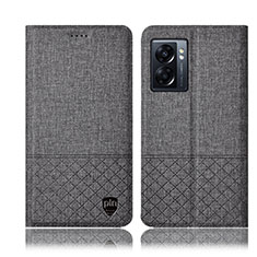 Cloth Case Stands Flip Cover H13P for OnePlus Nord N300 5G Gray