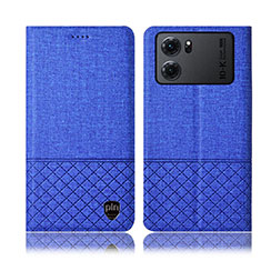 Cloth Case Stands Flip Cover H13P for Oppo K10 5G Blue