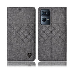 Cloth Case Stands Flip Cover H13P for Oppo Reno7 Pro 5G Gray