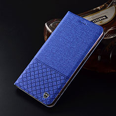 Cloth Case Stands Flip Cover H13P for Samsung Galaxy A20e Blue