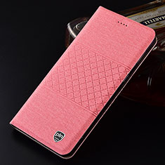 Cloth Case Stands Flip Cover H13P for Samsung Galaxy S22 Ultra 5G Pink