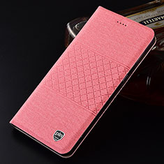 Cloth Case Stands Flip Cover H13P for Samsung Galaxy S24 Ultra 5G Pink