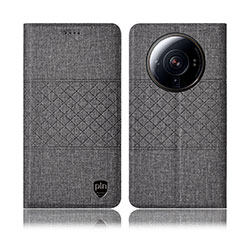 Cloth Case Stands Flip Cover H13P for Xiaomi Mi 12 Ultra 5G Gray