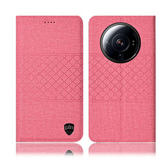 Cloth Case Stands Flip Cover H13P for Xiaomi Mi 12 Ultra 5G Pink