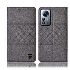 Cloth Case Stands Flip Cover H13P for Xiaomi Mi 12X 5G Gray