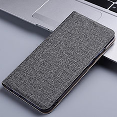 Cloth Case Stands Flip Cover H13P for Xiaomi Redmi 9 Prime India Gray