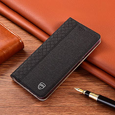 Cloth Case Stands Flip Cover H13P for Xiaomi Redmi Note 13 Pro+ Plus 5G Black