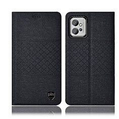 Cloth Case Stands Flip Cover H14P for Motorola Moto G32 Black