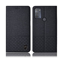 Cloth Case Stands Flip Cover H14P for Motorola Moto G50 Black