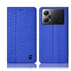 Cloth Case Stands Flip Cover H14P for Oppo K10 Pro 5G Blue