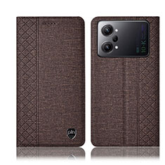 Cloth Case Stands Flip Cover H14P for Oppo K10 Pro 5G Brown
