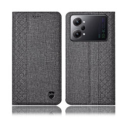 Cloth Case Stands Flip Cover H14P for Oppo K10 Pro 5G Gray