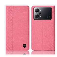 Cloth Case Stands Flip Cover H14P for Oppo K10 Pro 5G Pink