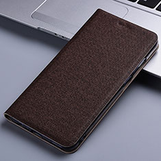 Cloth Case Stands Flip Cover H14P for Samsung Galaxy A9 Star Pro Brown