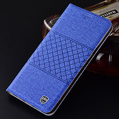 Cloth Case Stands Flip Cover H14P for Samsung Galaxy S21 5G Blue