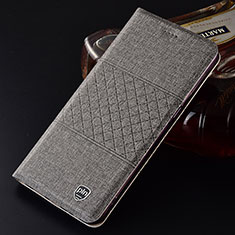 Cloth Case Stands Flip Cover H14P for Samsung Galaxy S21 5G Gray