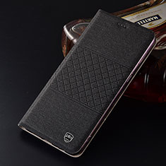 Cloth Case Stands Flip Cover H21P for Xiaomi Redmi 10A 4G Black