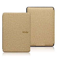 Cloth Case Stands Flip Cover L01 for Amazon Kindle 6 inch Gold