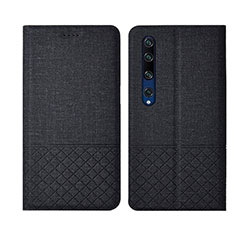 Cloth Case Stands Flip Cover L01 for Xiaomi Mi 10 Black