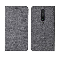 Cloth Case Stands Flip Cover L01 for Xiaomi Poco X2 Gray