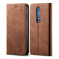 Cloth Case Stands Flip Cover L02 for Xiaomi Redmi K30 4G Orange