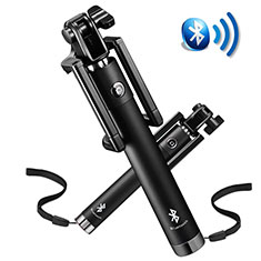 Extendable Folding Handheld Selfie Stick Tripod Bluetooth Remote Shutter Universal S14 for Sony Xperia XA1 Black