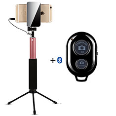 Extendable Folding Handheld Selfie Stick Tripod Bluetooth Remote Shutter Universal S15 for Oppo Reno8 Pro 5G Gold