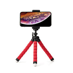 Extendable Folding Handheld Selfie Stick Tripod Bluetooth Remote Shutter Universal T16 for Oppo Reno7 Lite 5G Red