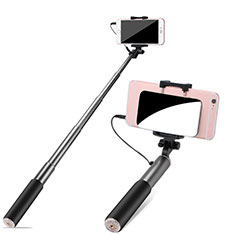 Extendable Folding Wired Handheld Selfie Stick Universal S11 for Oppo Reno7 Lite 5G Gray