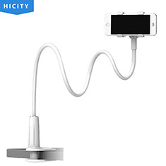 Flexible Cell Phone Stand Smartphone Holder Lazy Bed Universal T09 for Oppo Reno6 Z 5G White