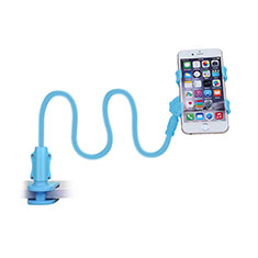 Flexible Smartphone Stand Cell Phone Holder Lazy Bed Universal for Apple iPod Touch 5 Sky Blue