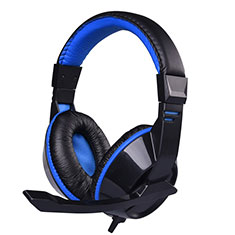 Foldable Sports Stereo Earphone Headphone H63 for Vivo Y11s Blue