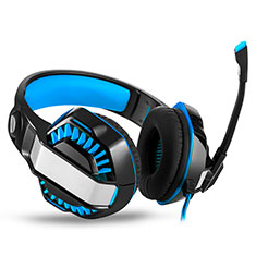 Foldable Sports Stereo Earphone Headphone H67 for Realme X3 SuperZoom Blue