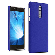 Hard Rigid Plastic Case Quicksand Cover for Nokia 8 Blue