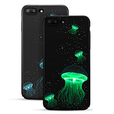 Hard Rigid Plastic Fluorescence Snap On Case for Apple iPhone 8 Plus Black