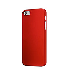 Hard Rigid Plastic Matte Finish Back Cover for Apple iPhone SE Red