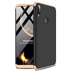 Hard Rigid Plastic Matte Finish Case Back Cover A01 for Huawei Enjoy 9 Plus Gold and Black
