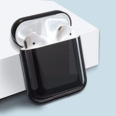 Hard Rigid Plastic Matte Finish Case Back Cover for Apple Airpods Charging Box Black