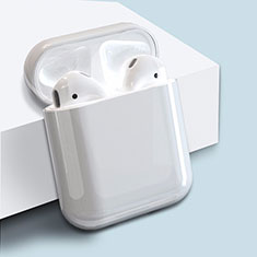 Hard Rigid Plastic Matte Finish Case Back Cover for Apple Airpods Charging Box White