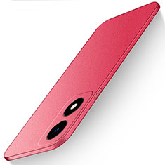 Hard Rigid Plastic Matte Finish Case Back Cover for Oppo A2x 5G Red