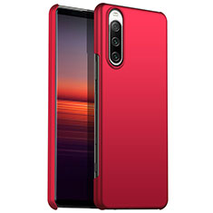 Hard Rigid Plastic Matte Finish Case Back Cover for Sony Xperia 10 III SOG04 Red