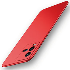Hard Rigid Plastic Matte Finish Case Back Cover for Vivo iQOO 10 5G Red