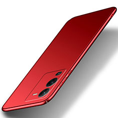 Hard Rigid Plastic Matte Finish Case Back Cover for Vivo V25 Pro 5G Red