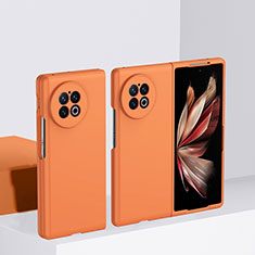 Hard Rigid Plastic Matte Finish Case Back Cover for Vivo X Fold Orange