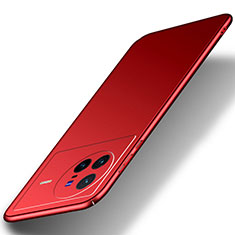 Hard Rigid Plastic Matte Finish Case Back Cover for Vivo X80 5G Red