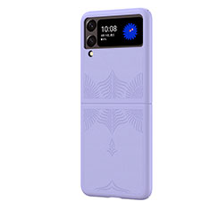Hard Rigid Plastic Matte Finish Case Back Cover H03 for Samsung Galaxy Z Flip3 5G Purple