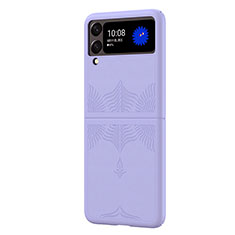 Hard Rigid Plastic Matte Finish Case Back Cover H03 for Samsung Galaxy Z Flip4 5G Purple