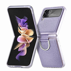 Hard Rigid Plastic Matte Finish Case Back Cover H05 for Samsung Galaxy Z Flip4 5G Clove Purple