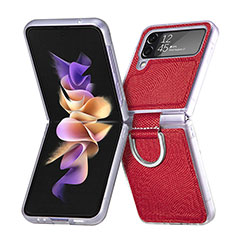 Hard Rigid Plastic Matte Finish Case Back Cover H05 for Samsung Galaxy Z Flip4 5G Red